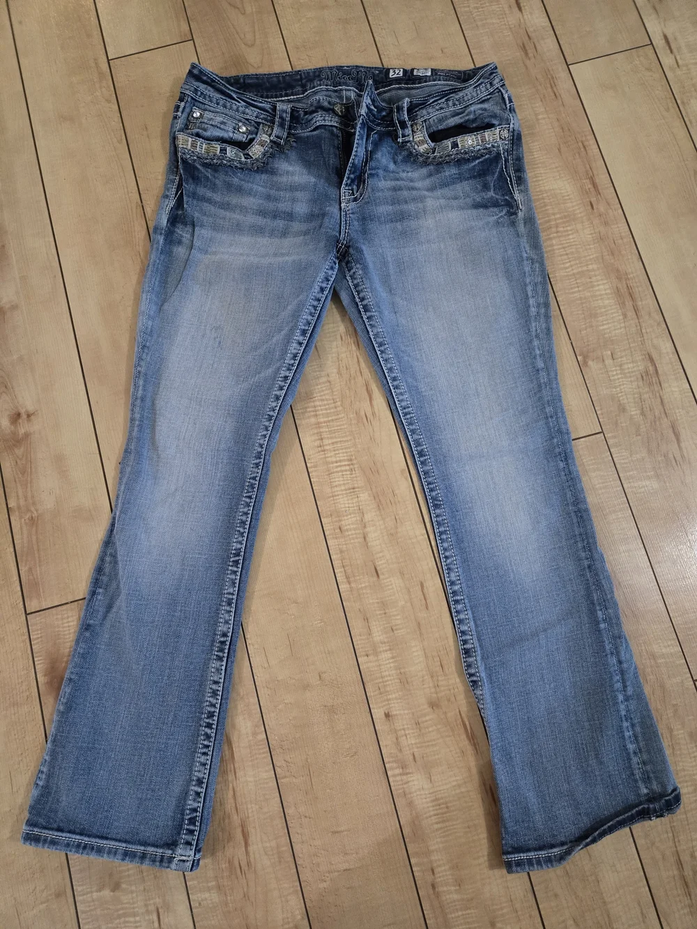 Miss Me Embellished Light Blue Women's Jeans - Picture 4 of 5